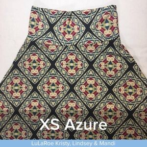 LuLaRoe Women's Azure -  Patterned Skirt - Multicolor